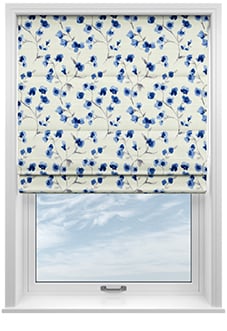 Como, Indigo - Twist&Fit Roman Blind